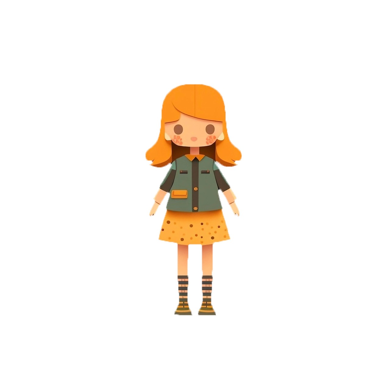 ai-generated, girl, woman, pupil, standing, blond, graphic, cartoon